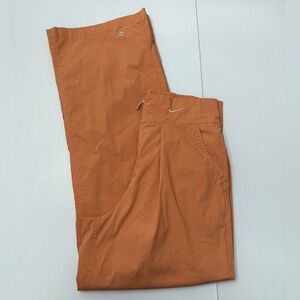 Nike Sportswear Snap Leg Pants Women Peach Zip Front - M